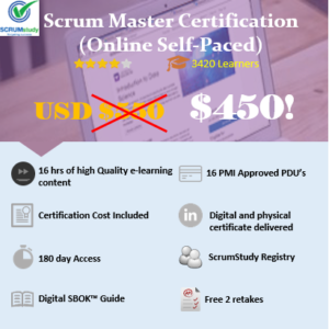 Scrum Master Certification Online Self-paced Course Now USD 450