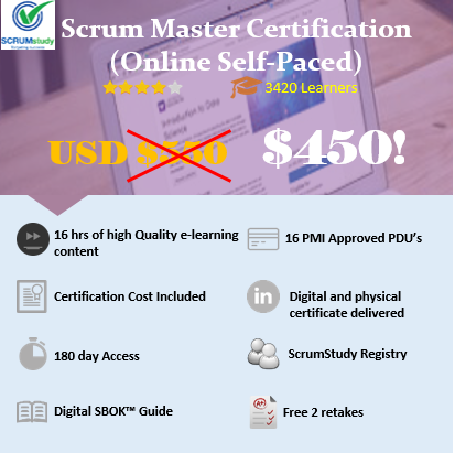 Scrum Master Certification (Online Self Paced)