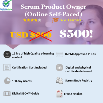 Scrum Product Owner Certification (Online Self Paced)