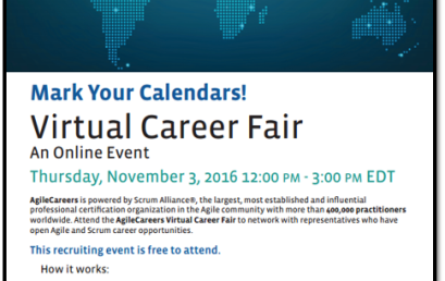 Announcing the First AgileCareers Virtual Career Fair