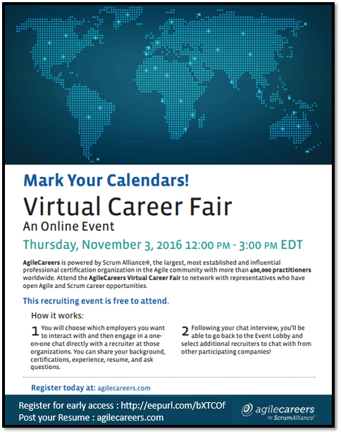 Announcing the First AgileCareers Virtual Career Fair