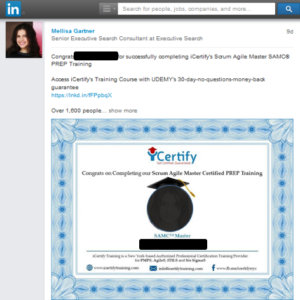 iCertify Linkedin Certificate