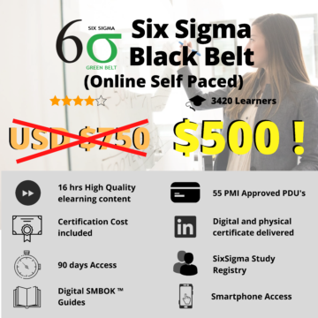 Six Sigma Black belt $500 voucher