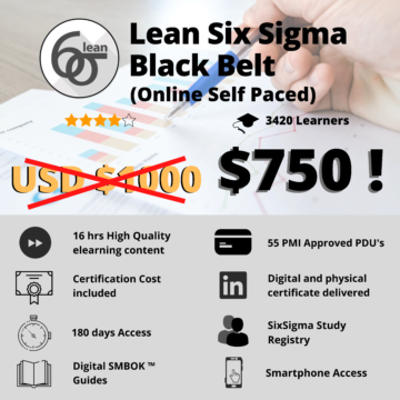 Six Sigma Black belt $750 voucher