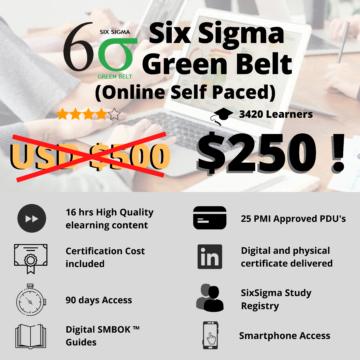 Six Sigma Green belt $250 voucher